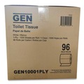 Perforated Roll & Hand Towels | GEN GEN10001PLY 1-Ply Septic Safe Bath Tissue - White (1000 Sheets/Roll, 96 Rolls/ Carton) image number 1