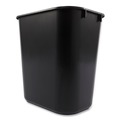 Indoor Waste Receptacles | Rubbermaid Commercial FG295500BLA 3.5-Gallon Rectangular Deskside Wastebasket - Black image number 2