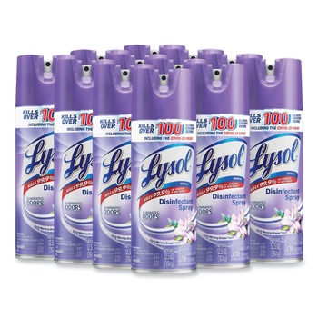 LYSOL Brand 19200-80833 12.5 oz. Aerosol Spray Disinfectant Spray - Early Morning Breeze (12/Carton)