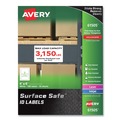 Perforated Roll & Hand Towels | Avery 61505 Surface Safe 4 in. x 6 in. ID Labels - White (100/Box) image number 0