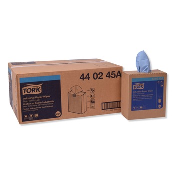Tork 440245A 4-Ply 8.54 in. x 16.5 in. Unscented Industrial Paper Wiper - Blue (900/Carton)
