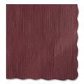 Placemats | Hoffmaster 310524 9.5 x 13.5 Solid Color Scalloped Edge Placemats - Burgundy (1000/Carton) image number 1