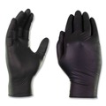 Food Service Disposable & Single Use Gloves | Ammex GPNB44100 9.5 in. Long 5 mil Powder-Free Industrial Nitrile Gloves - Medium/Black (1000/Carton) image number 1