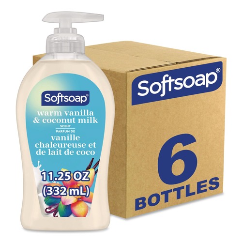 Hand Soaps | Softsoap US07059A 11.25 oz Liquid Hand Soap Pumps - Vanilla and Coconut (6/Carton) image number 0
