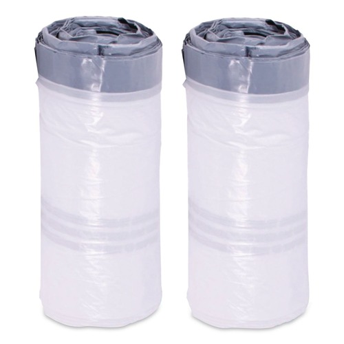 Drawstring & Kitchen Bags | Boardwalk BWK1DK100 13 Gallon 24 in. x 28 in. Drawstring Kitchen Bags - White (50 Bags/Roll, 2 Rolls/Carton) image number 0