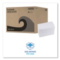 Dinner Napkins | Boardwalk BWK8321 15 in. x 17 in. 2-Ply 1/8-Fold Dinner Napkins - White (10/Carton) image number 6