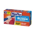 Resealable Bags | Hefty 00R88079 7 in. x 8 in. 32 oz. Slider Stand and Fill Freezer Storage Bags - Clear (35/Box) image number 2