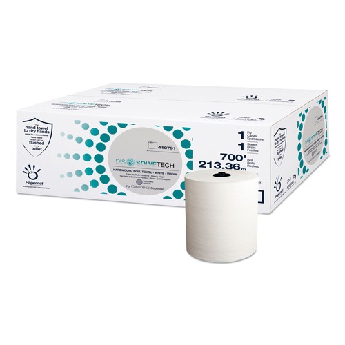 Perforated Roll & Hand Towels | Papernet SOD410791 1-Ply 7.5 in. x 700 ft. DissolveTech Paper Towel - White (6/Carton) image number 0