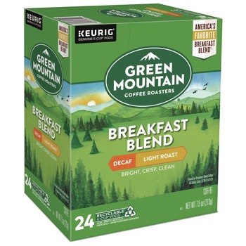Green Mountain Coffee 5000378812 Coffee K-Cups - Breakfast Blend Decaf (24/Box)