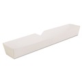 Food Trays & Liners | SCT SCH 0711 10.25 in. x 1.5 in. x 1.25 in. Footlong Hot Dog Tray - White (500/Carton) image number 0