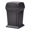 Outdoor Waste Receptacles | Rubbermaid Commercial FG917188BLA Ranger 45-Gallon Fire-Safe Structural Foam Container - Black image number 0