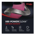Perforated Roll & Hand Towels | WypAll 41055 12.4 in. x 12.2 in. Power Clean Jumbo Roll X80 Heavy Duty Cloths - Red (1/Carton) image number 8