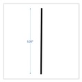 Straws/Stems/Sticks | Boardwalk BWKSTRU525B10 5.25 in. Single Tube Polypropylene Stir-Straws - Black (1000/Pack, 10 Packs/Carton) image number 5