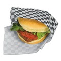 Paper Wraps | Bagcraft P057800 12 in. x 12 in. Grease-Resistant Paper Wraps and Liners - Black Check (5000/Carton) image number 3