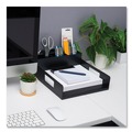 Cutlery Dispensers | Mind Reader PSNAPUT-BLK 15.2 in. x 11.5 in. x 4.45 in. Network Collection Utensil, Napkin and Plate Countertop Plastic Organizer - Black image number 6