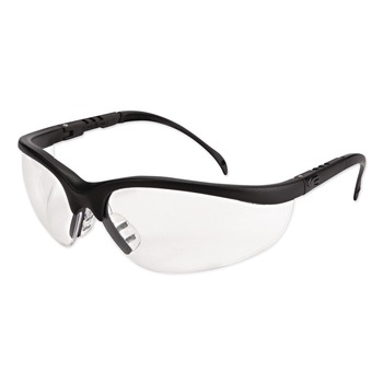 MCR Safety KD110 Klondike Safety Glasses - Matte Black Frame/Clear Lens (12/Box)