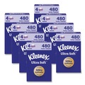 Facial Tissues | Kleenex 54316 Ultra Soft 3-Ply Facial Tissue - White (8/Carton) image number 0
