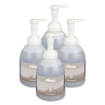 Kleenex 45827 18 oz. Pump Bottle Fragrance-Free Alcohol-Free Foam Hand Sanitizer (4/Carton)