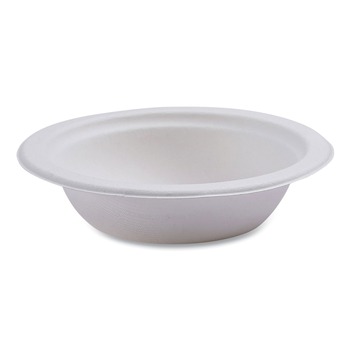  | Eco-Products EP-BL12NFA Vanguard 12 oz. Renewable and Compostable Sugarcane Bowls - White (1000/Carton)