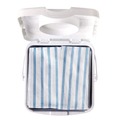 Cleaning Cloths & Wipes | Rubbermaid Commercial HYGEN 2134283 12 x 12 Disposable Microfiber Cleaning Cloths - Blue/White Stripes (600/Carton) image number 3