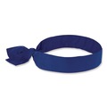 Head & Face Protection | Ergodyne 12307 Chill-Its 6700 One Size Fits Most Cooling Bandana Polymer Tie Headband - Solid Blue image number 0