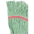 Mop Heads | Boardwalk BWK503GNEA 5 in. Super Loop Cotton/Synthetic Fiber Wet Mop Head - Large, Green image number 2