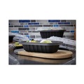 Food Containers & Lids | Pactiv Corp. YCNB9X624000 24 oz. 8.66 in. x 5.75 in. x 1.97 in. EarthChoice Entree2Go Takeout Container - Plastic, Black (300/Carton) image number 2