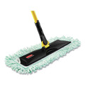 Mop Heads | Rubbermaid Commercial HYGEN FGQ42600GR00 24w x 9d HYGEN Microfiber Fringed Dust Mop Pad - Green image number 3