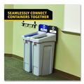 Indoor Waste Receptacles | Rubbermaid Commercial 2171557 Slim Jim 33 gal 1-Stream Mixed Resin Recycling Station - Gray image number 3