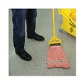 Mop Heads | Boardwalk BWK502OR 5 in. Super Loop Cotton/Synthetic Fiber Wet Mop Head - Medium, Orange (12/Carton) image number 8