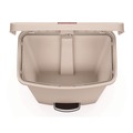 Indoor Waste Receptacles | Rubbermaid Commercial 1883460 Streamline 18-Gallon Resin Front Step Style Step-On Container - Beige image number 3