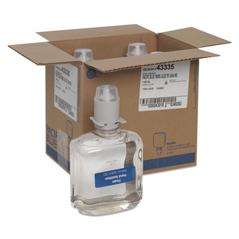 Georgia Pacific Professional 43335 Pacific Blue 1000 mL Ultra Foam Hand Sanitizer Refills for Manual Dispensers - Fragrance-Free (4-Piece/Carton)