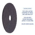 Floor Pads-Stripping | Boardwalk BWK4014BLA 14 in. Diameter Stripping Floor Pads - Black (5/Carton) image number 5