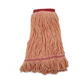 Mop Heads | Boardwalk BWK503OR Super Loop Cotton/Synthetic Fiber Wet Mop Head - Large, Orange (12/Carton) image number 2