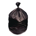 Repro Trash Bags | Boardwalk X7658AKKR01 38 in. x 58 in. 60 gal. 1.5 mil Reprocessed Resin Perforated Roll Can Liners - Black (100/Carton) image number 2