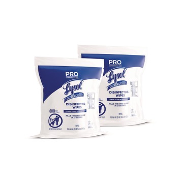 LYSOL Brand 19200-99857 6 in. x 8 in. 1-Ply Professional Disinfecting Wipe Bucket Refill - Lemon and Lime Blossom White (2/Carton)