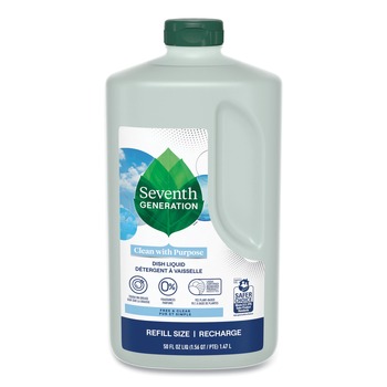 DISHWASHING DETERGENTS | Seventh Generation 22724CT 50 oz. Bottle Natural Dishwashing Liquid - Free and Clear (3/Carton)
