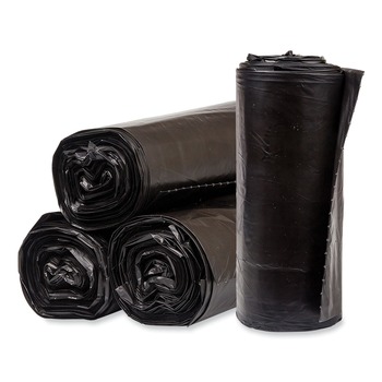 PRODUCTS | Pitt Plastics PCRL3339XHK Eco Strong Plus 33 in. x 39 in. 1 mil 33 Gallon Can Liners - Black (150/Carton)