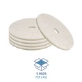 Floor Pads-Cleaning, Buffing & Polishing | Boardwalk BWK4017NAT 17 in. Diameter Natural Burnishing Floor Pads - White (5/Carton) image number 4