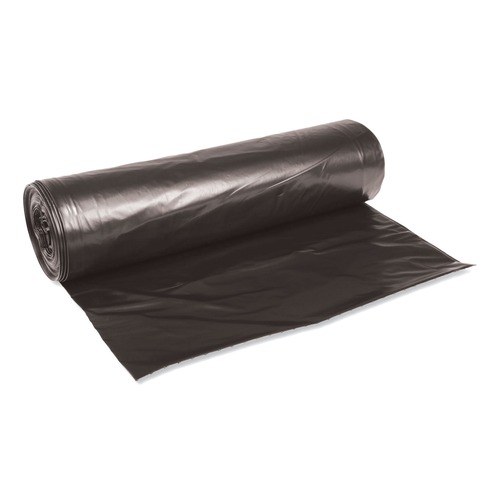 Low-Density Trash Bags | Boardwalk H8046HKKR01 40 in. x 46 in. 45 gal. 0.6 mil Low-Density Waste Can Liners - Black (100/Carton) image number 0
