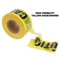 Safety Tapes | Great Neck 10379 3 in. x 1,000 ft. Non-Adhesive Caution Safety Tape - Yellow image number 3