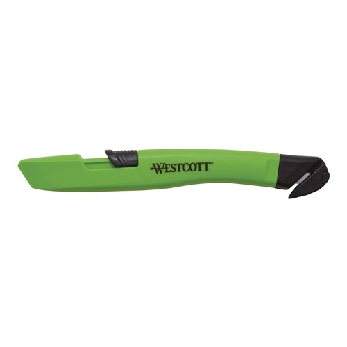 Knives & Multi-Purpose Tools | Westcott 17969 0.5 in. Blade x 5.7 in. Plastic Handle Safety Ceramic Box Cutter - Green image number 0