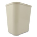Indoor Waste Receptacles | Rubbermaid Commercial FG254300BEIG 7 gal. Fiberglass Wastebasket - Beige image number 2