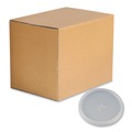 Cup Lids | WinCup 222077 Slotted Plastic Lids for 8 oz to 10 oz Hot Cups and Bowls - Translucent (1000/Carton) image number 1
