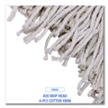 Mops | Boardwalk BWK120C Handle/Deck Mops with No. 20 Head and 54 in. Handle - White Cotton Head/Natural Wood Handle (6/Carton) image number 9