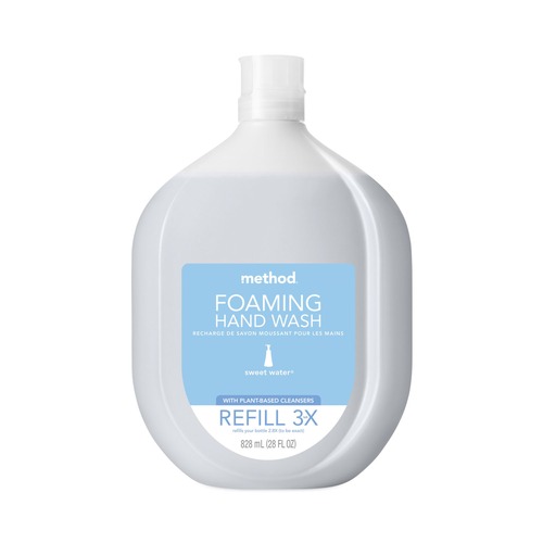 Soap Refills | Method 378022 28 oz. Tub Foaming Hand Wash Refill Tub - Sweetwater (4/Carton) image number 0