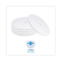 Floor Pads-Cleaning, Buffing & Polishing | Boardwalk BWK4021WHI 21 in. Diameter Polishing Floor Pads - White (5/Carton) image number 3