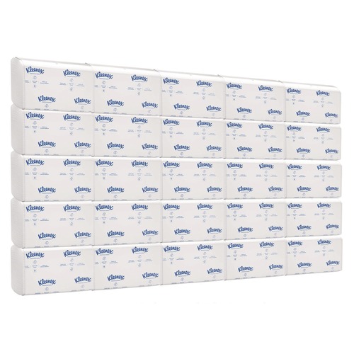 Perforated Roll & Hand Towels | Kleenex 13253 7.8 in. x 12.4 in. Premiere Folded Towels - White (120/Pack, 25 Packs/Carton) image number 0