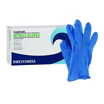 Boardwalk 395MCTA 5 mil. Disposable Powder-Free Nitrile Gloves - Medium, Blue (1000/Carton)