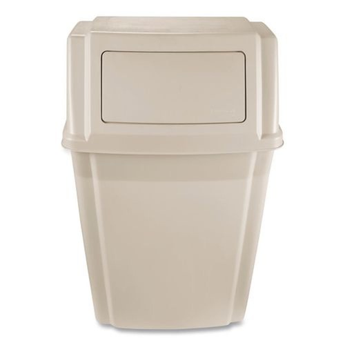 Indoor Waste Receptacles | Rubbermaid Commercial FG782200BEIG Slim Jim 15-Gallon Wall-Mounted Container - Beige image number 0